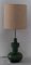 Large Ceramic Table Lamp with Wool Shade, 1970s 2