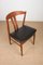 Danish Teak & Black Leatherette Side Chairs by Carl Ewert Ekström for Vejle Mobelfabrik, 1960s, Set of 4 4