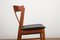 Danish Teak & Black Leatherette Side Chairs by Carl Ewert Ekström for Vejle Mobelfabrik, 1960s, Set of 4 10