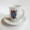 Alphabet Letter W Coffee Set by Marcello Morandini for Rosenthal, 1989, Set of 10 3