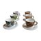 Mid-Century Porcelain Coffee Set from Chateau Valmont, Set of 6 1