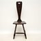 Antique Victorian Welsh Oak Spinning Chair, Image 2