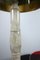 Lampada da tavolo in agata pietra con paralume in raso, anni '70, Immagine 4