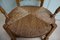 French Rustic Beech Wood & Wicker Armchair, 1800s 13