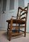 French Rustic Beech Wood & Wicker Armchair, 1800s 10