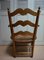 French Rustic Beech Wood & Wicker Armchair, 1800s 3