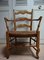 French Rustic Beech Wood & Wicker Armchair, 1800s, Image 1