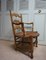 French Rustic Beech Wood & Wicker Armchair, 1800s 5
