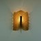 Mid-Century Frosted Glass & Brass Sconce 4