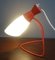 Red Metal & White Glass 1621 Table Lamp by Josef Hurka for Napako, 1960s 9
