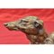 Antike Art Deco Skulptur, Kleiner Windhundhund, Bronze des 20. Jh 6