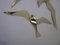 Vintage Brass Bird Wall Decoration, Set of 3 6