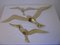 Vintage Brass Bird Wall Decorations, Set of 3 13