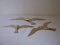 Vintage Brass Bird Wall Decorations, Set of 3 15