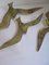 Vintage Brass Bird Wall Decoration, Set of 3 6