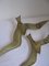 Vintage Brass Bird Wall Decoration, Set of 3 5