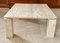 Table Basse Beige en Travertine et Marbre, Italie, 1970s 7