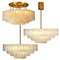 Large Glass & Brass Light Fixtures from Doria, Germany, 1969, Set of 3 1