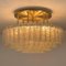 Large Blown Glass & Brass Flush Mount Light Fixtures from Doria, Set of 2 5