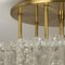 Large Blown Glass & Brass Flush Mount Light Fixtures from Doria, Set of 2 8