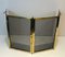 French Brass Fireplace Screen with 4 Panels, 1900s 3