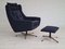 Vintage Danish Swivel Chairs & Stool Set of 2, Image 1