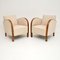 Swedish Art Deco Satin Birch Armchairs, 1930s, Set of 2 1