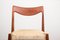 Danish Teak & Fabric Side Chairs, 1960s, Set of 4 9