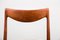 Danish Teak & Fabric Side Chairs, 1960s, Set of 4 10