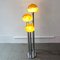 Chrome and Mustard Floor Lamp by Marinha Grande, 1970's 4