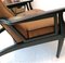 Italian Ebonized Wood Armchairs, 1950s, Set of 2 4