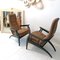 Italian Ebonized Wood Armchairs, 1950s, Set of 2, Image 3