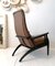 Italian Ebonized Wood Armchairs, 1950s, Set of 2 5