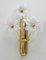 Italian Brass & Murano Glass Flower Sconces, 1970s, Set of 2 9