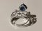 1.6 Carat Round Sapphire, White Gold and Diamond Ring 3