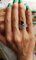 1.6 Carat Round Sapphire, White Gold and Diamond Ring, Image 6