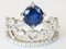 1.6 Carat Round Sapphire, White Gold and Diamond Ring, Image 7