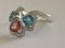 White Gold, Pink Sapphire, Blue Topaz and Diamond Ring, Image 13