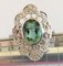 18 Carat White Gold Ring with Green Tourmaline and Diamonds 6