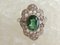 18 Carat White Gold Ring with Green Tourmaline and Diamonds 9