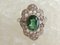 18 Carat White Gold Ring with Green Tourmaline and Diamonds, Image 9