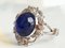 18 Carat White Gold, Sapphire Cabochon, and Diamond Ring 22