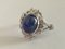18 Carat White Gold, Sapphire Cabochon, and Diamond Ring, Image 16