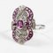18 Carat White Gold Ring with Rodolite Garnets and Diamonds, Image 13