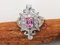 18 Carat White Gold Ring with Pink Sapphire, Image 2