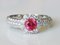 White Gold 18 Carat with Pink Spinel and Diamonds, Image 1