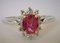 18 Carat Gold Ring with Ruby and Diamonds 25