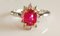 18 Carat Gold Ring with Ruby and Diamonds 6