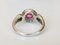 18 Carat White Gold Ring with Pink Unheated Sapphire, Blue Sapphire, and Diamonds 4