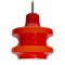 Red Glass Ceiling Lamp for Peil & Putzler, 1970s, Image 6